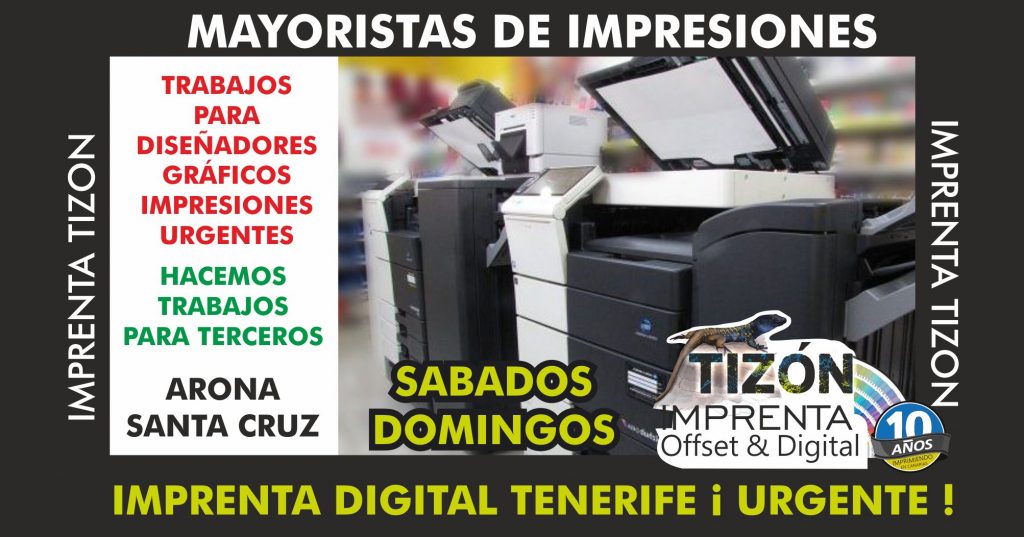 Imprenta Digital Urgente Tenerife Sur Arona Impresiones Rapido