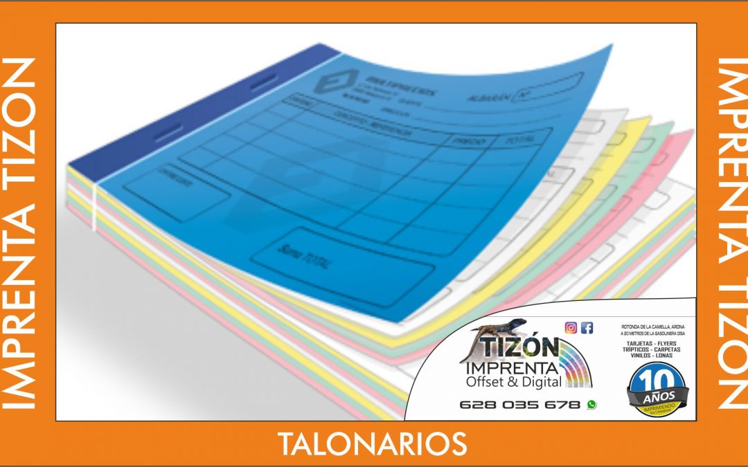 talonarios de todos los tamaños en arona adeje tenerife sur