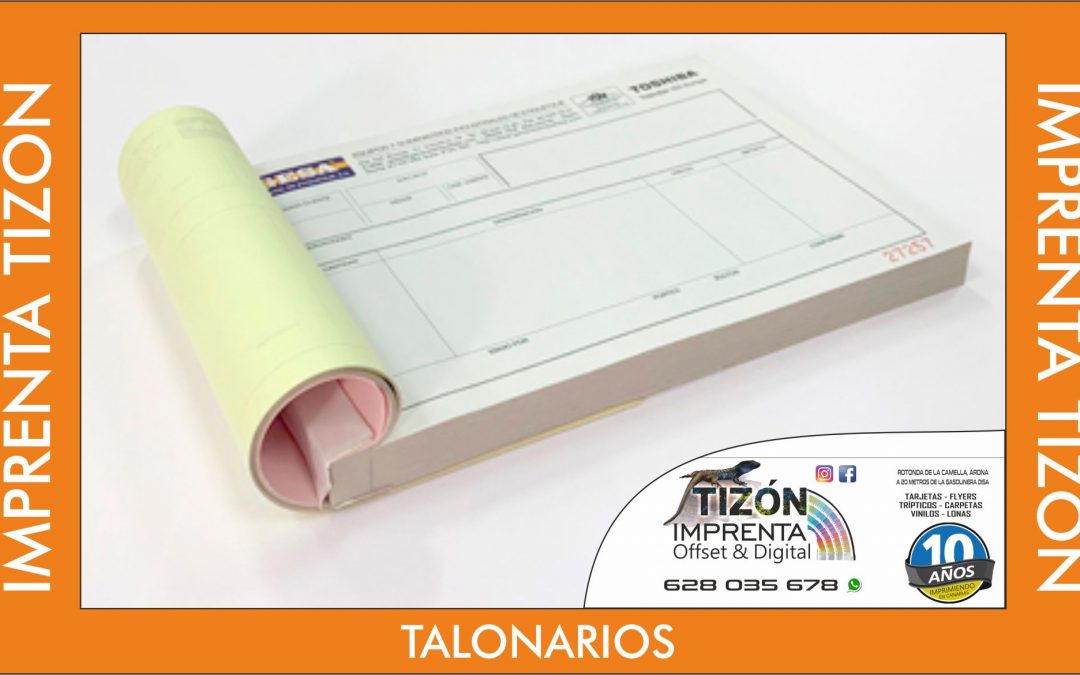 talonarios personalizados duplicados y triplicados en arona adeje tenerife sur